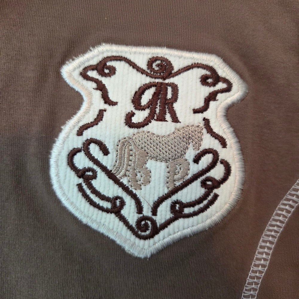 Goode Rider Ideal Show Tank Brown Quarter Zip Equestrian Sleeveless Top Size M - Picture 4 of 8